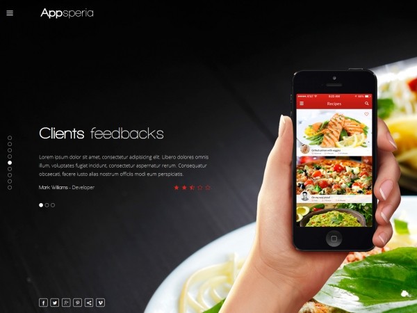 AppSperia - HTML шаблон для мобильного приложения